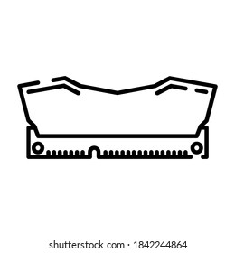 Diseñar la imagen de la ilustración del icono de la RAM (memoria de acceso aleatorio), adecuada para iconos, fondos, pegatinas, cubiertas, banners