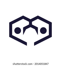 Design vector illustration of monkey face with heart symbol 