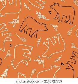 design vector illustration polar bear , background, snow 
