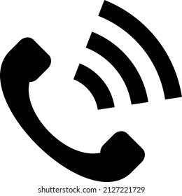 Ilustración vectorial de diseño de la silueta de llamada de teléfono de llamada 