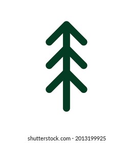 Design vector illustration of simple palm tree 