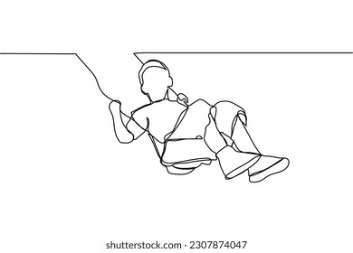design vector illustration of a small child playing on a swing