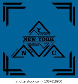 Design Vector Illustration Symbol, Newyork City, Typography Concept