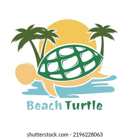Design Vector illustration of a turtle. Vector illustration of sea animal