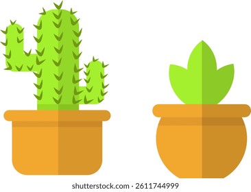 Design vector from illustrator 2 plants suitable for your flat design needs