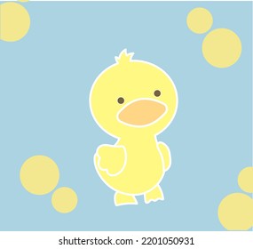 design vector ilustration of duck cute