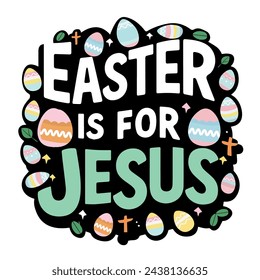 Design of a vector image for Easter with the message of the risen Savior.