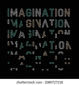 design vector imagination typography for t-shirt 