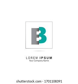Design Vector Initial Letter B Logo With Square