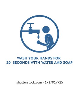 design vector invites to wash both hands to avoid viruses