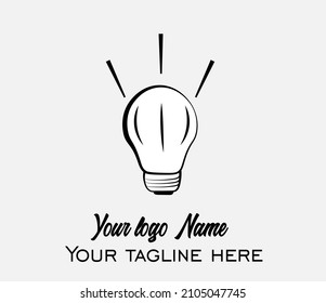 design vector of lamp in black and white style 