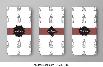 design of vector leaflet with bottle of liquid
