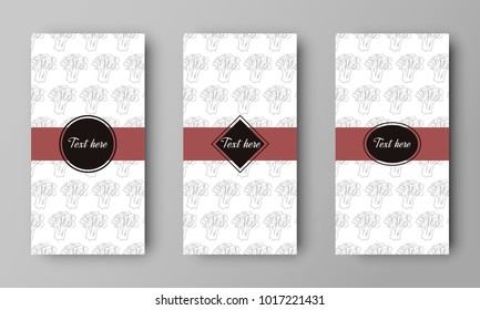 design of vector leaflet with broccoli pattern