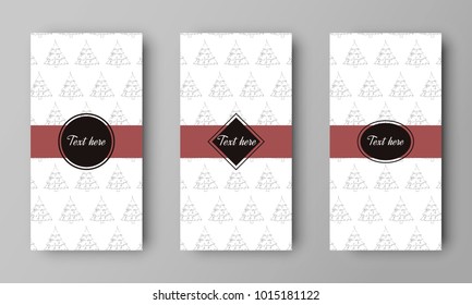 design of vector leaflet with christmas tree pattern