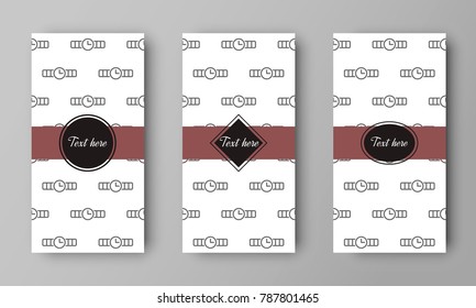 design of vector leaflet with clock