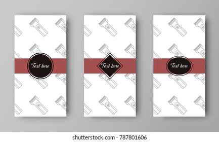 design of vector leaflet with hairclipper