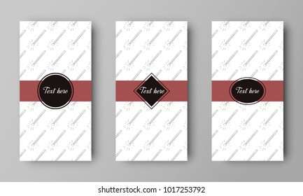 design of vector leaflet with match pattern