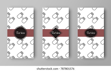 design of vector leaflet with mittens