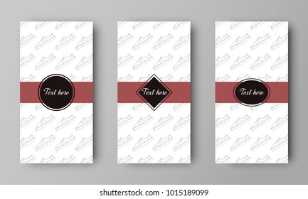 design of vector leaflet with shoe pattern