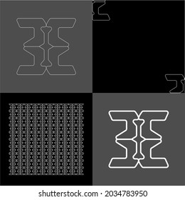Design vector logo, background, pattern monogram beautiful, minimalist, elegant, beautiful, modern, cool, general 