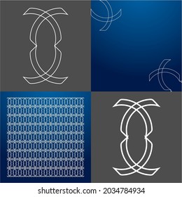 Design vector logo, background, pattern monogram beautiful, minimalist, elegant, beautiful, modern, cool, general 