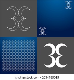 Design vector logo, background, pattern monogram beautiful, minimalist, elegant, beautiful, modern, cool, general 