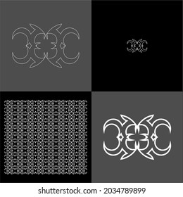 Design vector logo, background, pattern monogram beautiful, minimalist, elegant, beautiful, modern, cool, general 