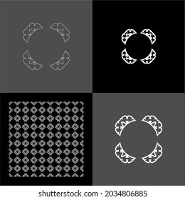 Design vector logo, background, pattern monogram beautiful, minimalist, elegant, beautiful, modern, cool, general 