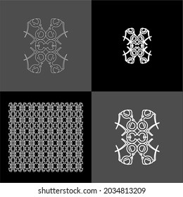 Design vector logo, background, pattern monogram beautiful, minimalist, elegant, beautiful, modern, cool, general 