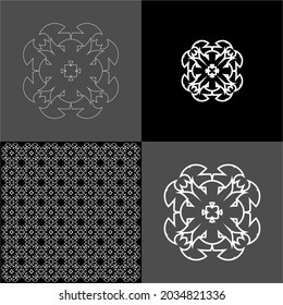 Design vector logo, background, pattern monogram beautiful, minimalist, elegant, beautiful, modern, cool, general 