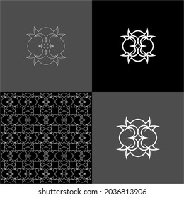 Design vector logo, background, pattern monogram beautiful, minimalist, elegant, beautiful, modern, cool, general 