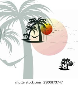 design vector logo beach illustration