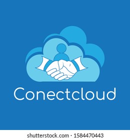 Design vector logo cloud connection