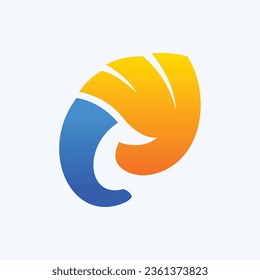 Design Vector logo drawn elephant icon