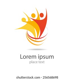 Design vector logo element Abstract people icon
