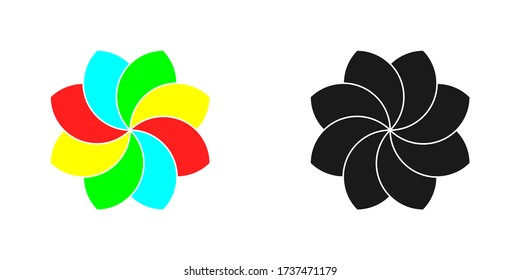 design vector logo flower full color
