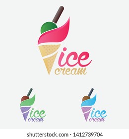 design vector logo ice cream