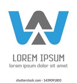 design vector logo letter w. in a modern style