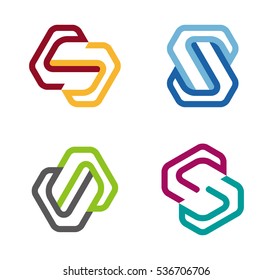 Design vector logo template. "A", "V", "S" letters icon set. You can use in the mobile, finance,biology, chemistry, science and other commercial image. 