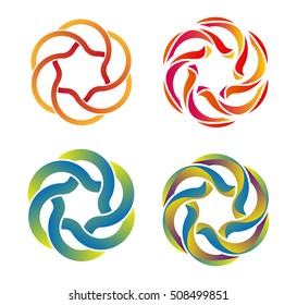 Design vector logo template. You can use in the commerce, financial, traffic, construction ,spinning and communication concept of pattern. 