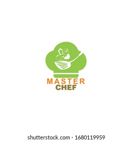 Design-Vektorlogo eines vegetarischen Restaurants
