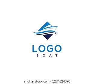 Design vector logo,square icon and boat