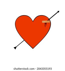 Design Vector of Love or Broken Heart.