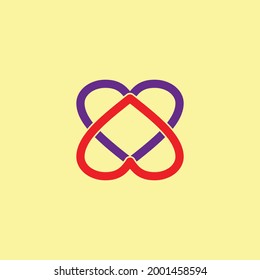 Design Vector Love Couple With line art style