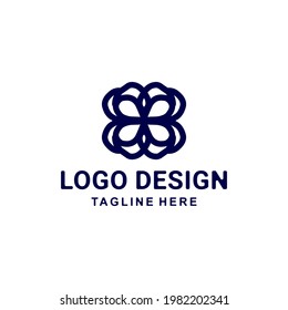 Design Vector Mandala ornament luxury logo template with style line art