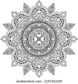 Design Vector Mandala Outline Art