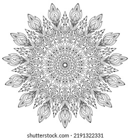 Design Vector Mandala Outline Art - Shutterstock ID 2191322331