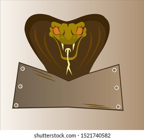 Design Vector Mascot head Snake Cobra  
