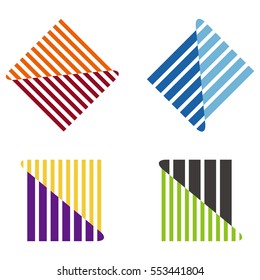 Design vector melody logo template. "A","V","N","S","Z" letters icon set. You can use in the commerce, financial, traffic, construction ,spinning and communication concept of pattern. 