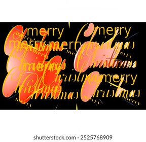 Design Vector Merry Christmas text Abstract, sticker, wallpaper, card, banner, etc .